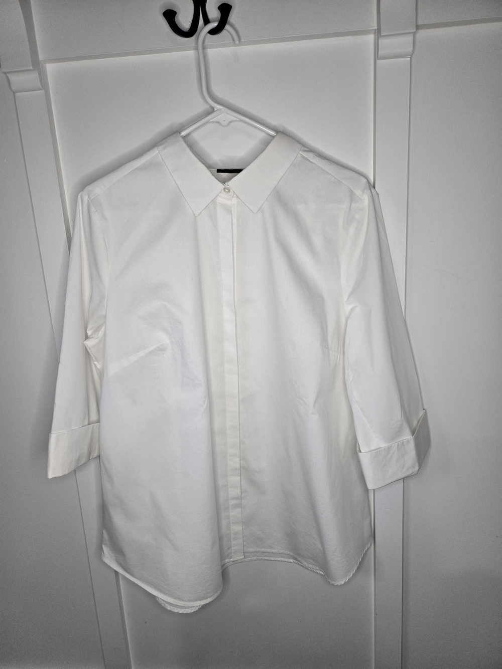 Classic White Women's Button-Up Shirt